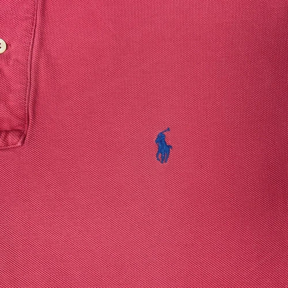 Polo Ralph Lauren Polo Shirt Mens Large Red Cotton Pony Logo Golf Top Casual